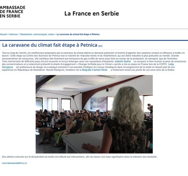 La caravane du climat fait étape à Petnica - La France en Serbie